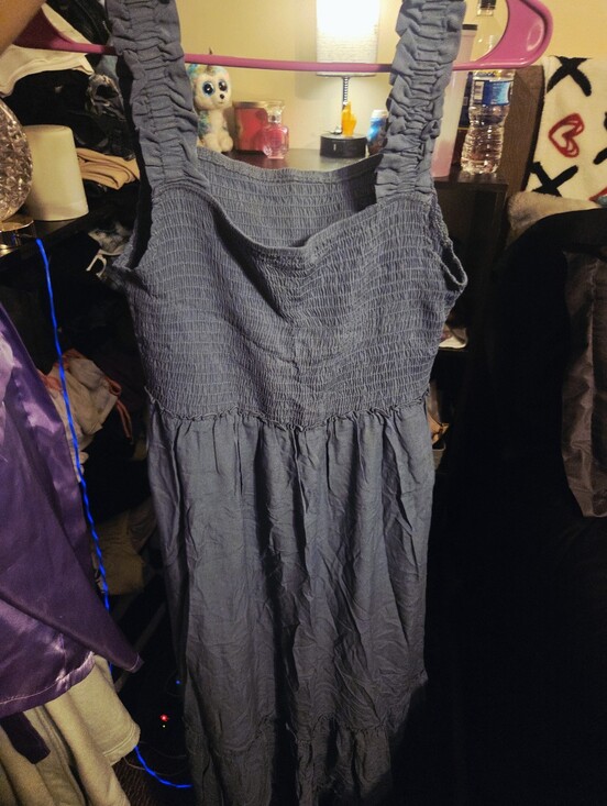 Maurices Dresses & Skirts - Maurices Dusty Blue Smocked Strap Sundress